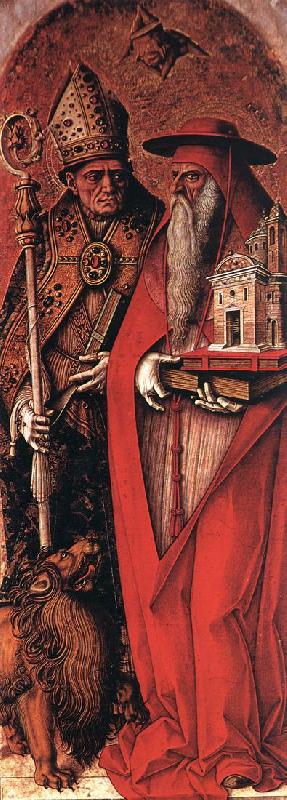 CRIVELLI, Carlo St Jerome and St Augustine dsfg Germany oil painting art